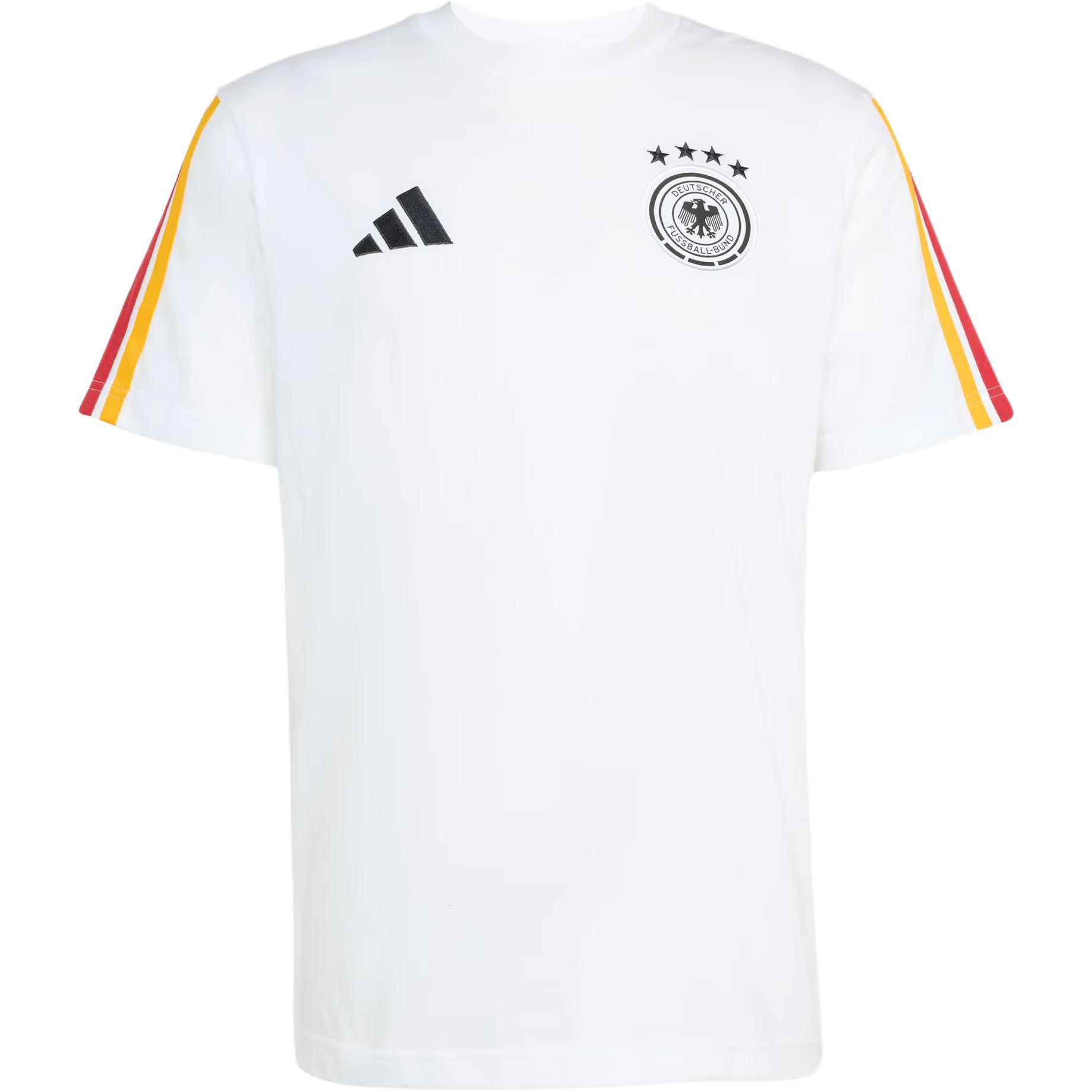 Adidas Germany DNA Striped Crew Neck Short Sleeve Football Shirt Men tops KB4401 S