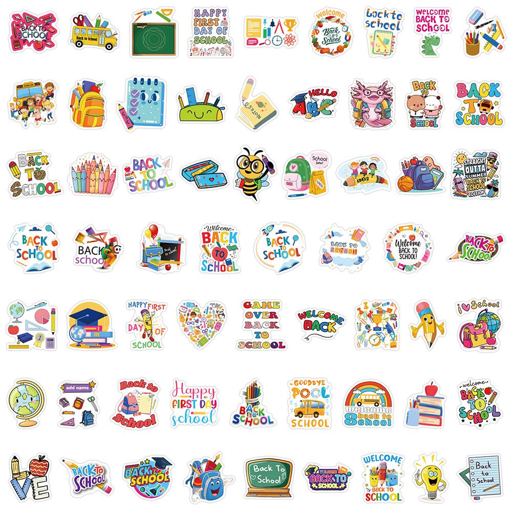 60 New Back To School Graffiti Stickers Decorate Suitcase Mobile Phone Personalized Stickers