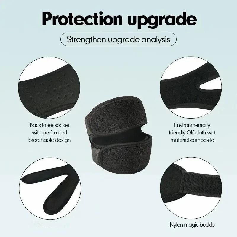 1PC Pressurized Knee Wrap Sleeve Support Bandage Pad Elastic Braces Knee Hole Kneepad Safety Basketball Tennis Cycling Knee Pads