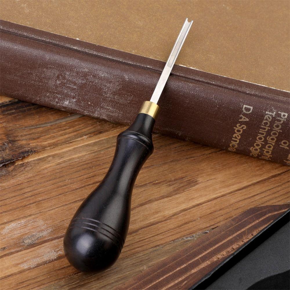 Professional Leather Edge Bevelers Wooden Handle Leather Edge Beveler DIY Leather Craft