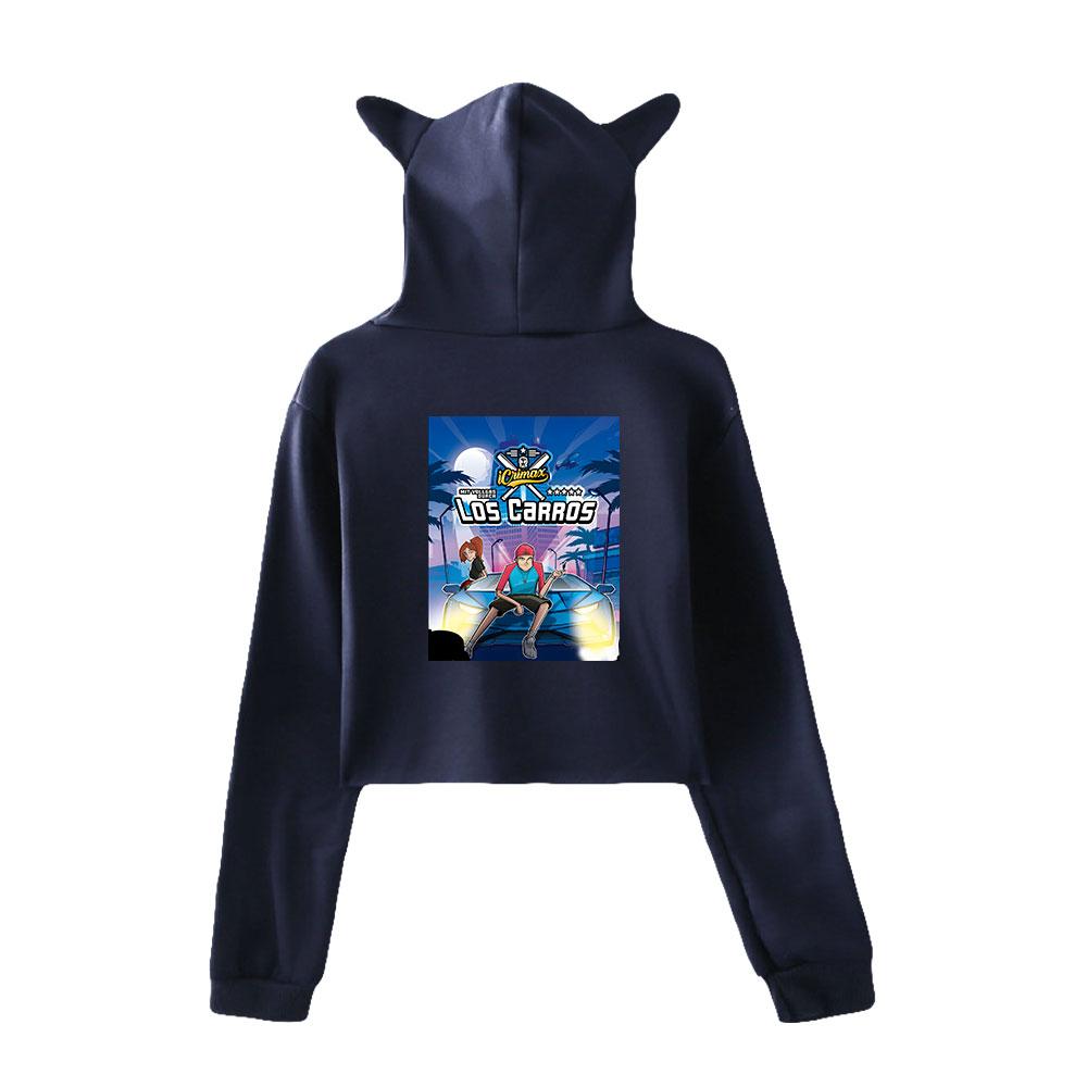 Cat Ear Hoodies Sweatshirt Icrimax for Women Sexy Pink Color Fashion Autumn Streetwear Cool Clothes