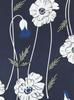 Tika Yukata Perfect for Summer Includes and Navy Blue with Poppy Set Women's Set, Festivals, Dress, Haori, Obi, Pattern, 3-Piece (tk-ykop24-t002)