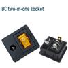 DC Dual Power Socket 5521/5525 with Switch, CE Certified