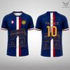 New France Flag Printed T-shirt Men Breathable And Quick-drying Soccer Jersey Unisex Casual Sports Training Short-sleeved Top