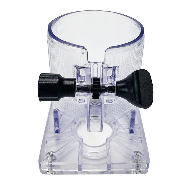 Tragbare Holzfräser-Basis, Holzbearbeitung für Palm-Fräser-Basis, Kunststoff, verdickt, für Schutzabdeckung, Tischlerwerkzeuge, 3,5 x 3,2 x