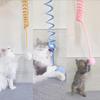3Pcs Hanging Fluffy Catnip Ball Toys Play Interactive Kitten Exercise Toy with Bell Long Tail Plush Teaser Ball for Indoor Outdoor Play