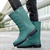 Men's Waterproof Non-Slip High-Top Rubber Rain Boots for Fishing and Car Wash