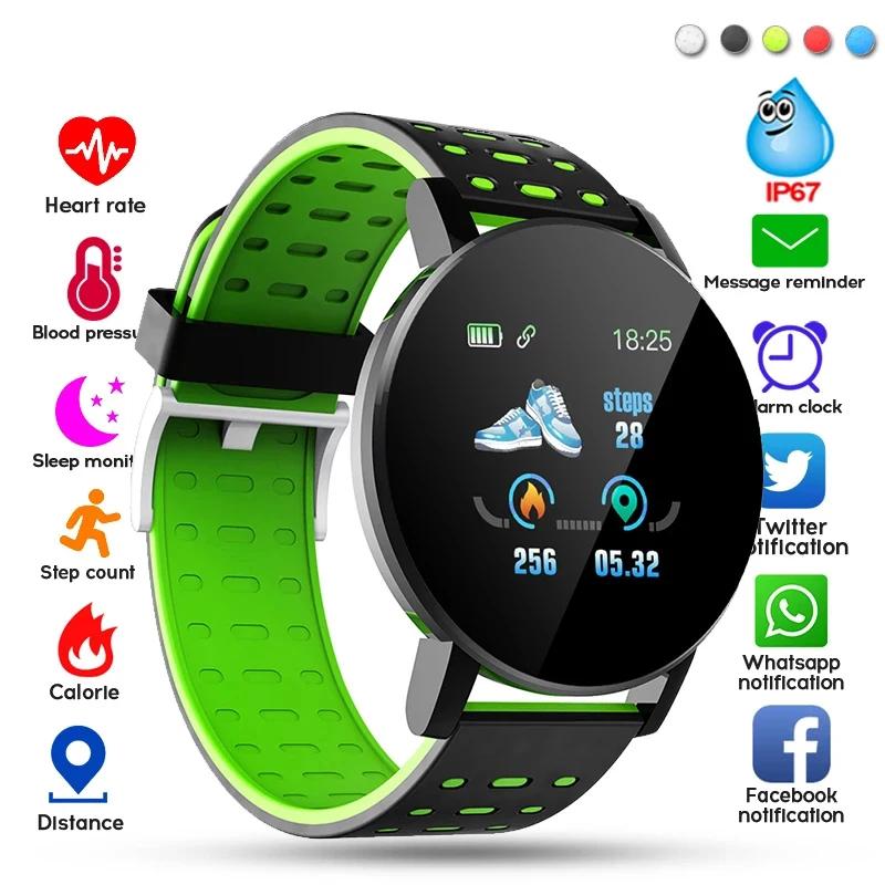 Children's Sports Smart Watch LED Digital Display IP67 Waterproof Kids Fitness Tracker with Heart Rate Blood Pressure Sleep Monitor for Boys Girls