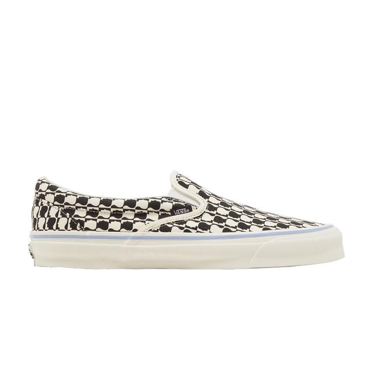 Brain Dead x Vans OG Classic Slip-On LX Black White Checkerboard 36