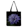 Women Vintage Linen Tote Bag - Large Capacity Flower Print Shoulder Handbag for Casual & Grocery Shopping KTB