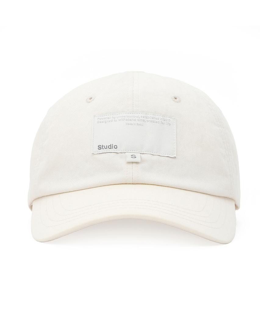 Eondeokeonteulolseutyudio Logo Label Point Washed Cotton Basic Ball Cap Ball Cap / S Label / Washed Ivory