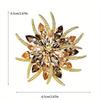 Luxuriöse Blumenbrosche Damen Anstecknadel Anzug Accessoires Schmuck Kristall Einfache Sonnenblumenbrosche