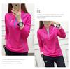 Women's Stand-Up Collar Running Shirt Long Sleeve UV Shirt for Gym Yoga Fitness Training