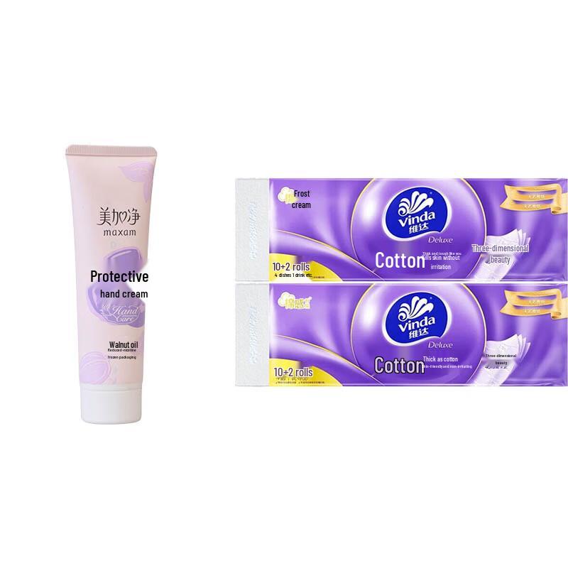 Mei Jia Jing Protective Hand Cream & Vinda Toilet Paper Bundle
