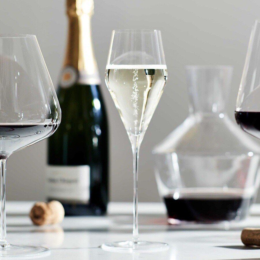Luxurious Handmade Crystal Champagne Flutes – Ultra-thin, Thin-Stemmed Red and Sparkling Wine Glasses.