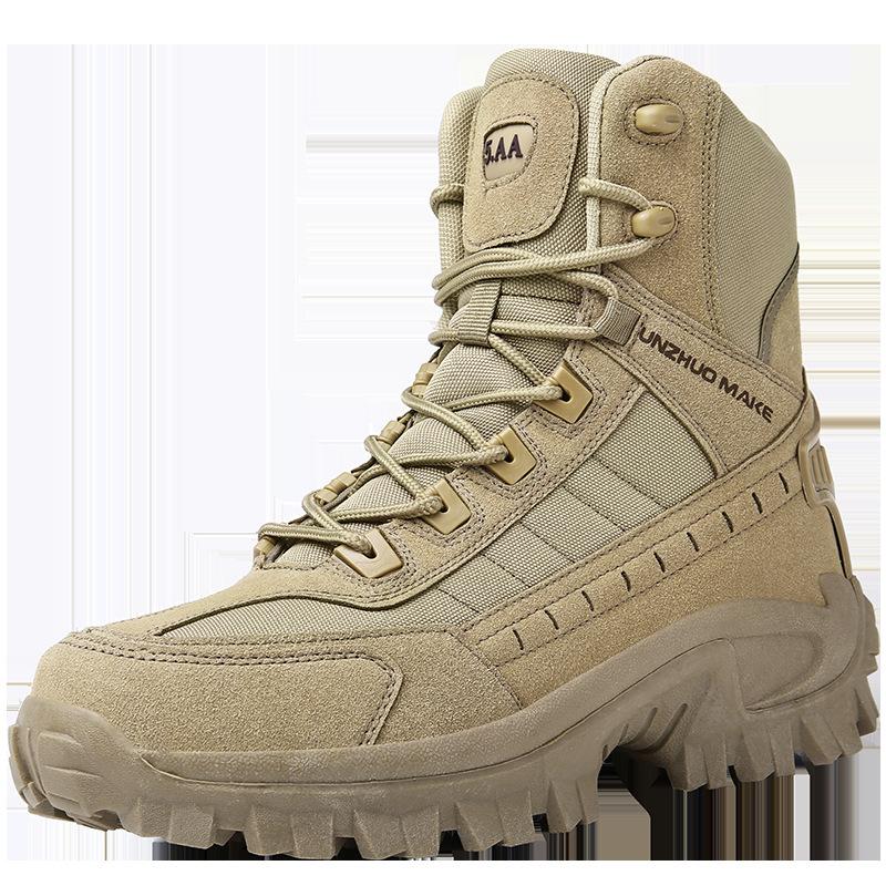 

2025 high-top outdoor shoes men s large-size hiking shoes hiking shoes men s sports running shoes men s shoes B21 39 пісочний