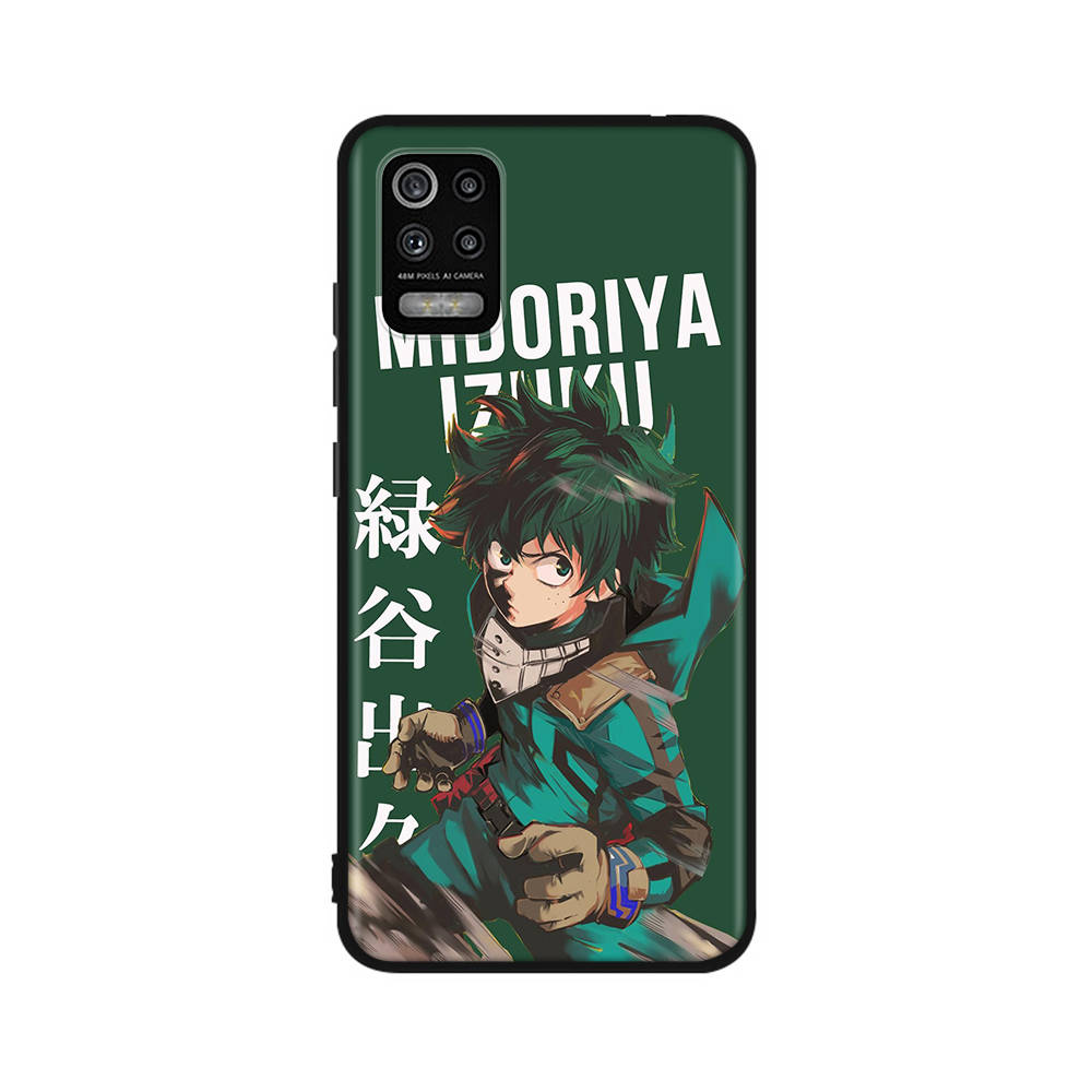 DT14 My Hero Academia Case for iPhone 16 15 Plus 14 13 12 11 Pro 8 7 6S 6 SE 5S X XR XS Max Realme C30 C33 C31 9I Huawei P30 Black Soft Cover
