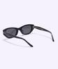 Alloaiweeo [Silverbite] Sbs1605 0920G Flat Bar Pin Oval Black Sunglasses