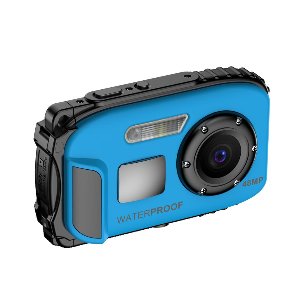 1080P Waterproof Digital Camera 48MP Digital Video Camera 2.4 Inch IPS Screen IP68 5M Body Waterproo
