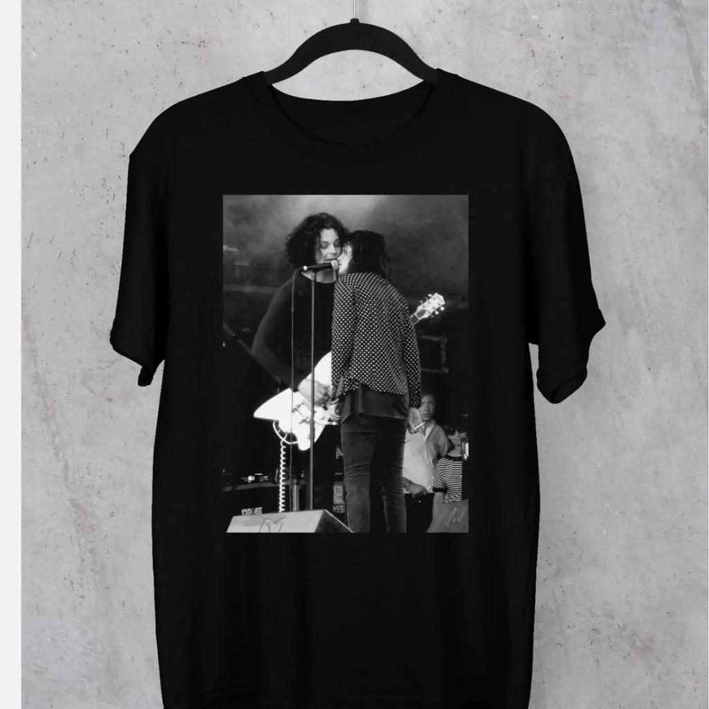 The White Stripes Jack In Concert T-Shirt Schwarz Größe S Bis 5XL Vintage Weich Mode Designer Kleidung Stilvoll Bequem