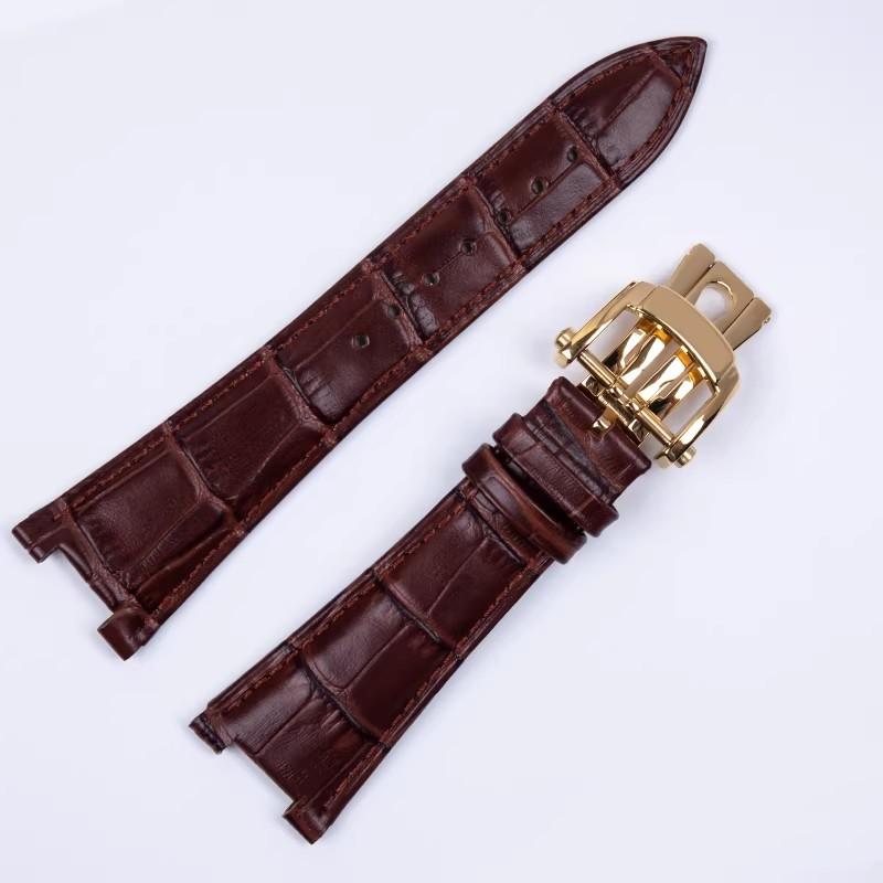 Cinturini per Patek Philippe Serie Nautilus 5711 5712 5980 Vera Pelle di Mucca Cinturino Impermeabile 25mm