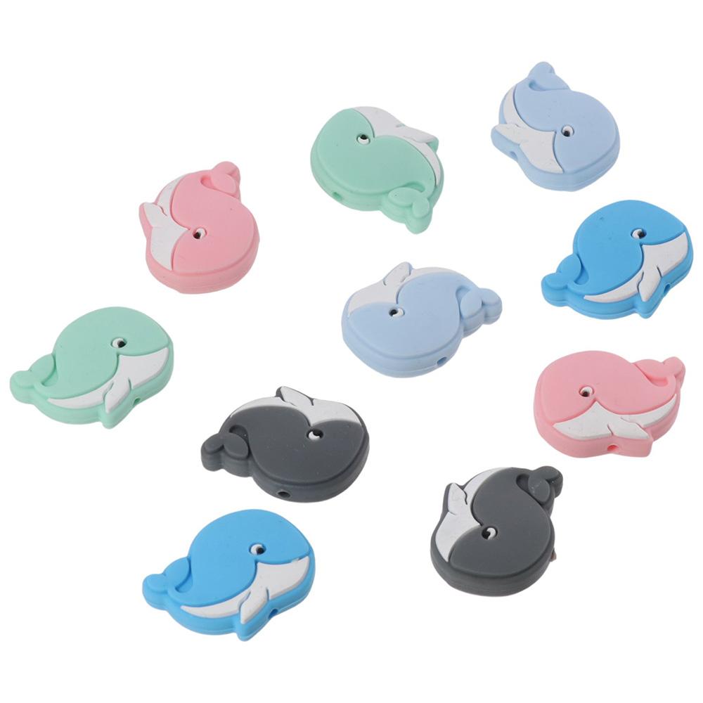 

10 шт. 1,18*0,94 дюйма мини-бусины-разделители в виде рыбок и животных, красочные мультяшные бусины, проекты ручной работы