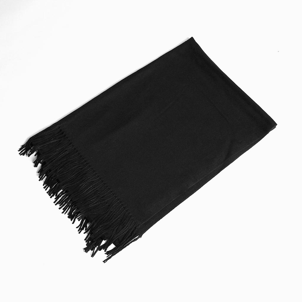 Cashmere Basic Muffler (Black) Fashion Winter Scarf