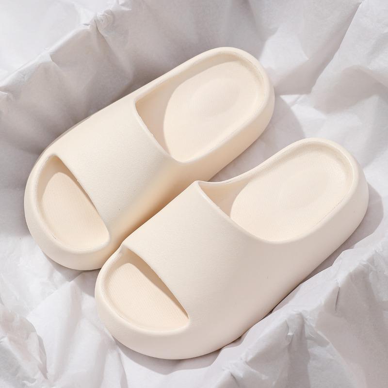 Thick-soled Slippers for Women's Summer Student Dormitory Fashionable Outer Wear Non-slip Simple Solid Color Seaside Beach Sandals