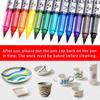 Permanent Marke Ceramics Pens 12 Colors Porcelain Paint Brush Pen for Both Glazed and Unglazed Christmas Decoration Wine Markers