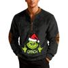 Men's Casual Christmas Print Zip-Up Sweatshirt for Holiday Parties and Winter Outdoor Wear