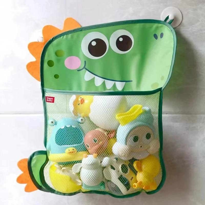 Organizer Kids Tidy Storage Suction Bathroom Bathtub Toys Hanging Bag Dinosaur Animal Baby Bath Toys Basket Mesh Bag Water Toys