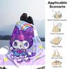 1pc Rainbow Kuromi Blanket, Perfect for Home Decor, All Seasons Use, Living Room, Travel, Camping, Car Blankets, Beach, Office Naps, Gift Idea for Fam