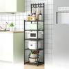 Heavy Duty 5 Tier Rolling Storage Shelves with 110LBS Capacity Ideal for Kitchen Laundry and Pantry Organization