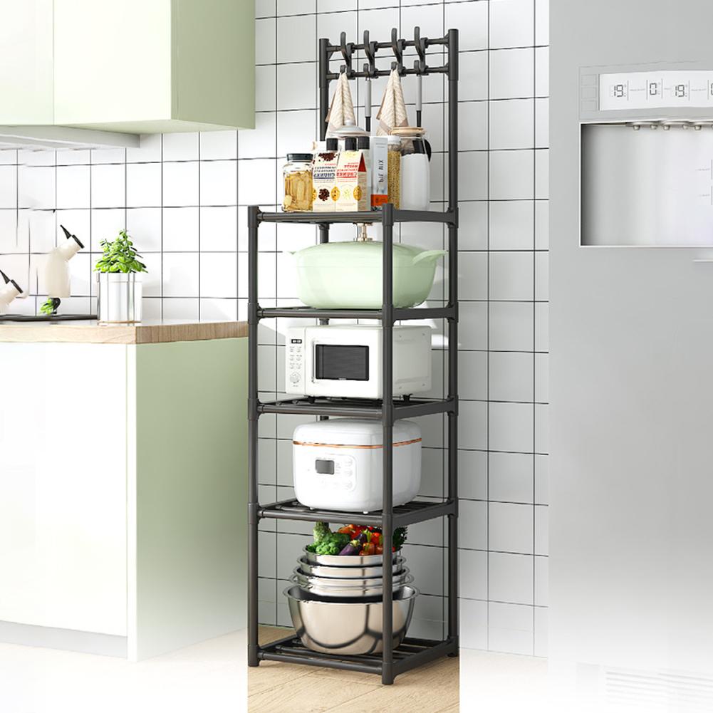 Heavy Duty 5 Tier Rolling Storage Shelves with 110LBS Capacity Ideal for Kitchen Laundry and Pantry Organization