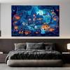 Halloween Haunted House and Pumpkin Bat Background - Multi-functional Polyester Banner Background Cloth Horror Party