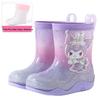 Sanrio Kids Waterproof Girls' Winter Rain Boots with Fleece Lining, Non-Slip Outdoor Rubber Boots