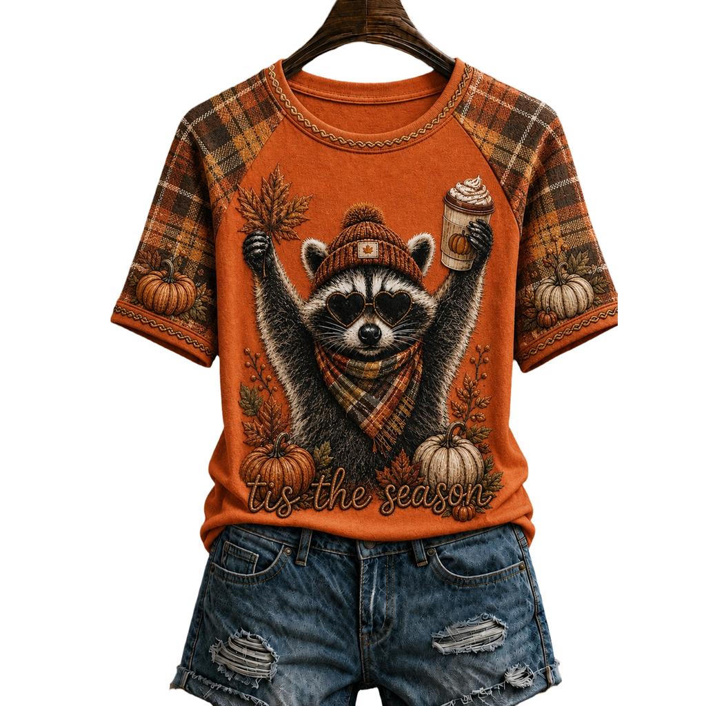Women's Casual Halloween Printed Pullover T-Shirt Top