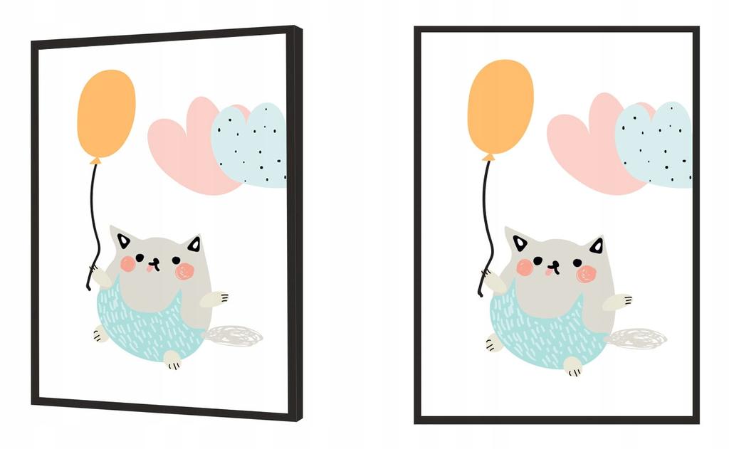 Obraz Plakat W Ramie A4 Cm Kot Pd219