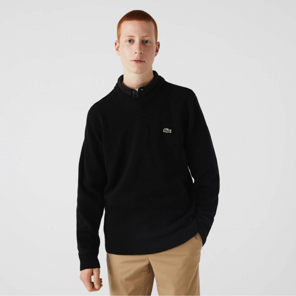 

LACOSTE Мужской Шерстяной Свитер с V-образным Вырезом AH195252N 031