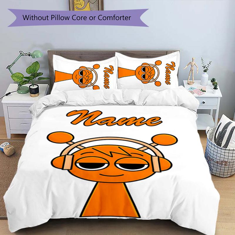 3pcs SPRUNKI3 Cover Set - Personalized Name, HD Printed Bedding with 1 Cover and 2 Pillowcases - Perfect for Home Decor, Easy Care