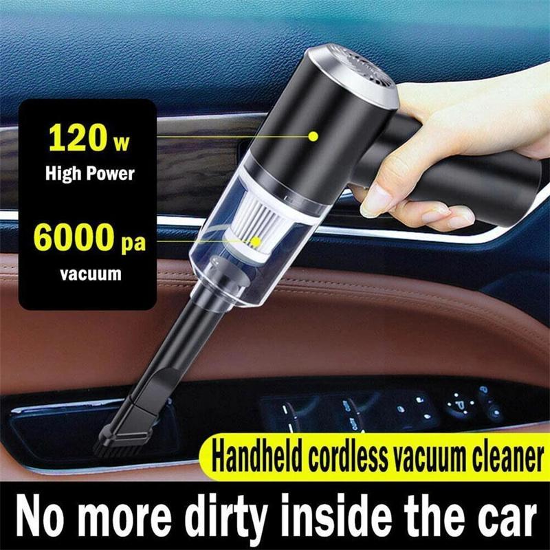 1pc Wireless Car Vacuum Cleaner USB Charging 1200mAh Portable Cleaning Appliance Mini Wet and Dry Vacuum Cleaner Household