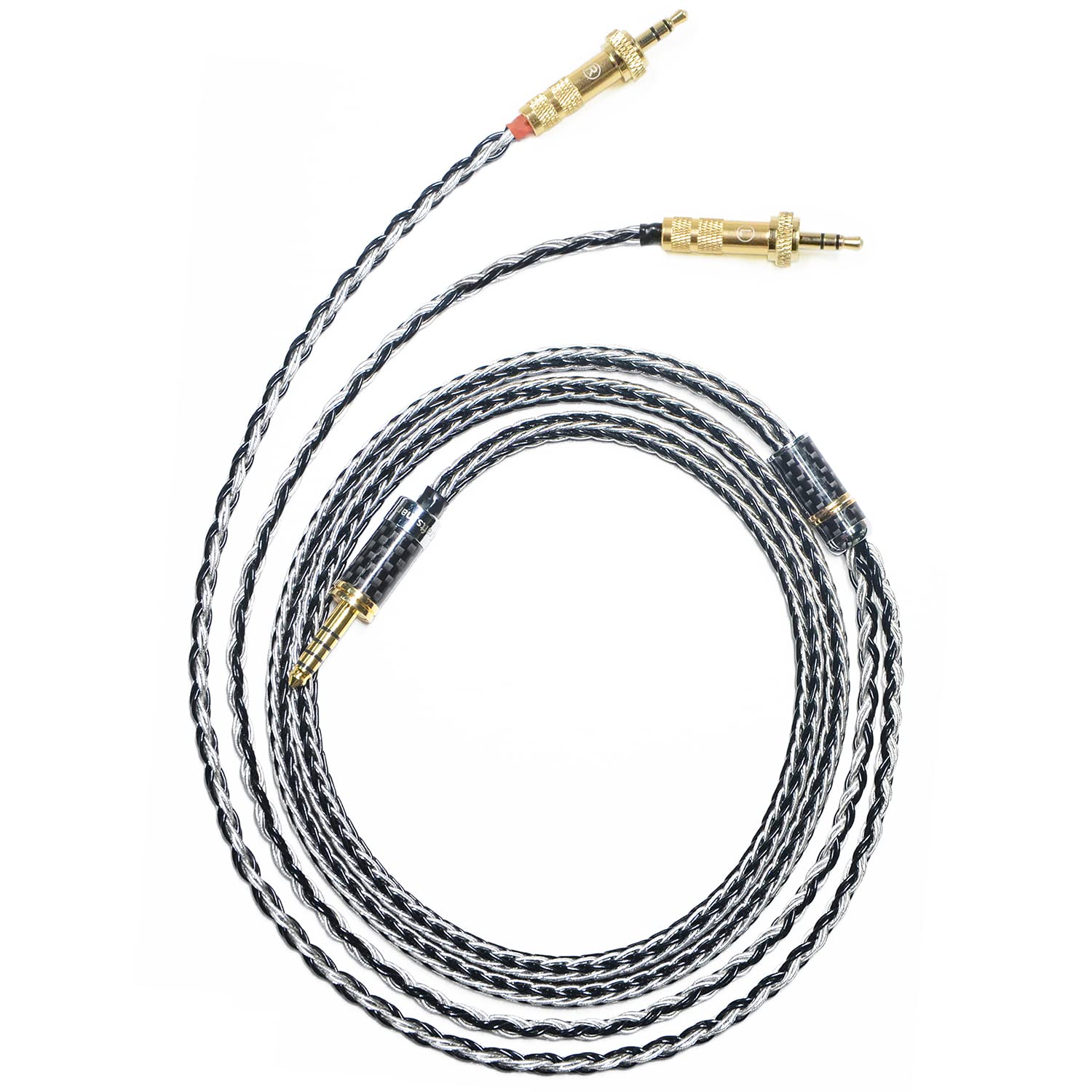 

GUCraftsman 16 Strands 7N Single Crystal Copper 7N Single Crystal Silver Mixed Braided Headphone Upgrade Cable Compatible with 4Pin Sony +