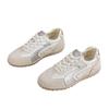 Leather German training shoes board shoes women's 2025 new flat heel soft sole white shoes casual sports show feet small Forrest Gump single shoes