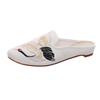 Women's Retro Embroidered Cotton Pointed Toe Slipper