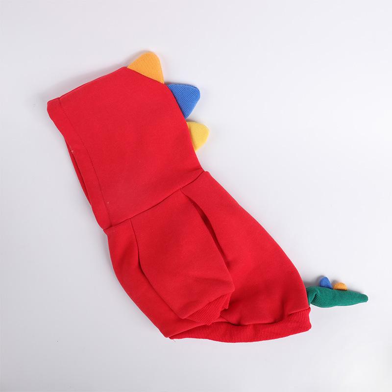 

Толстовка с капюшоном и изображением динозавра для домашних животных, нижняя одежда, осенне-зимняя толстовка с капюшоном для маленьких собак, одежда для щенков, одежда для собак маленьких собак XL