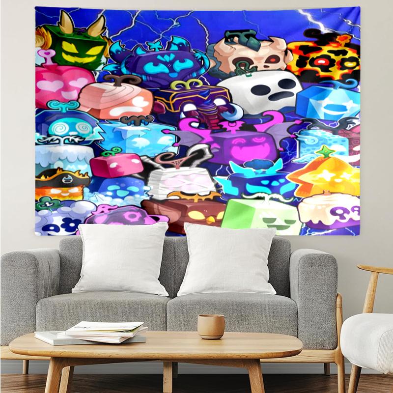 Blox fruit Wall Hanging Tapestry Wall Cloth Tapestries Decor Wall Bedroom Decoration