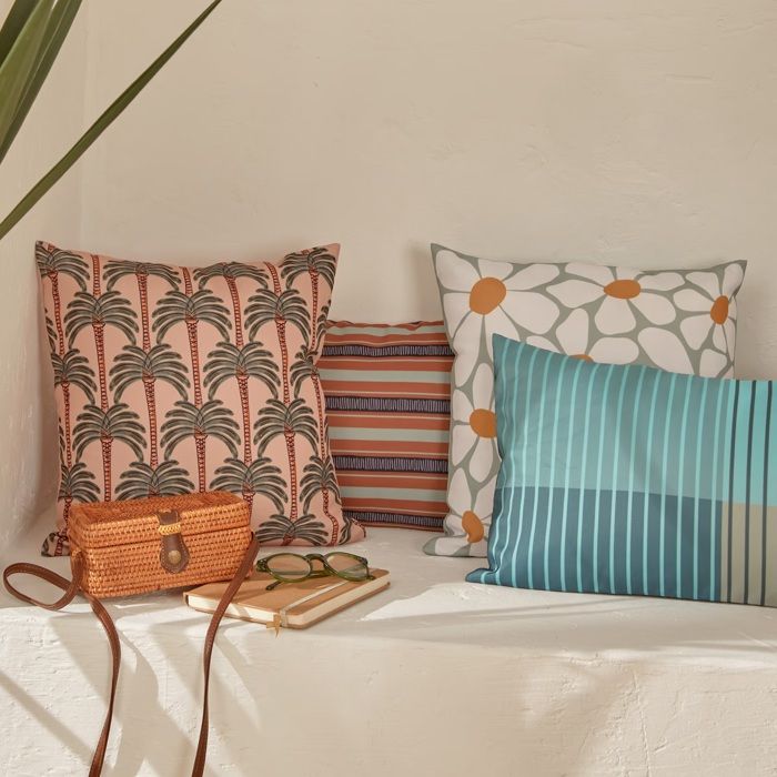 Housse De Coussin - Tropique Albin - 40 X 40 Cm - 100% Polyester - Extérieur