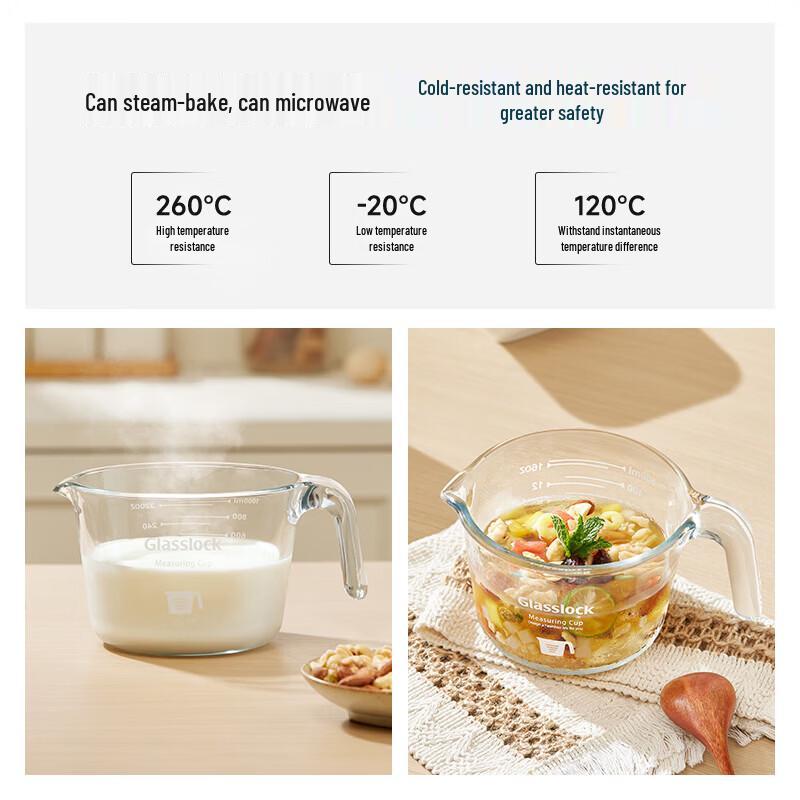 GLASSLOCK Heat-Resistant Glass Measuring Cup