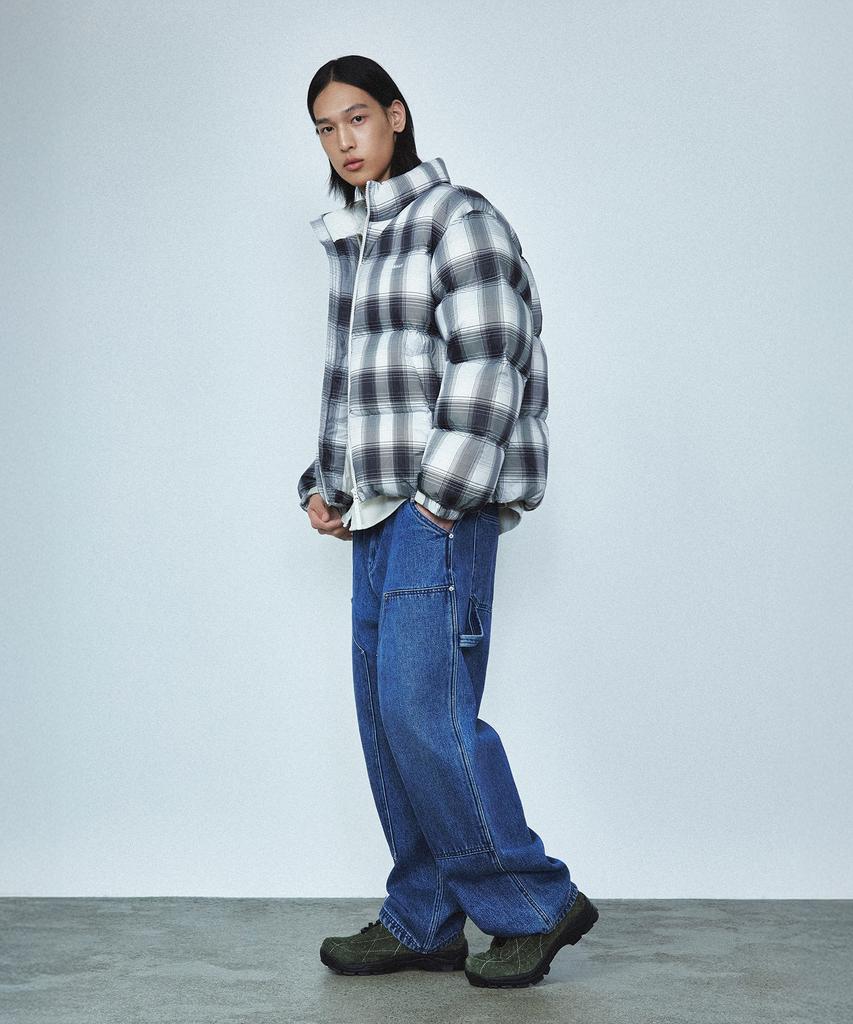 COVERNAT Wide Carpenter Double Knee Denim Pants Blue