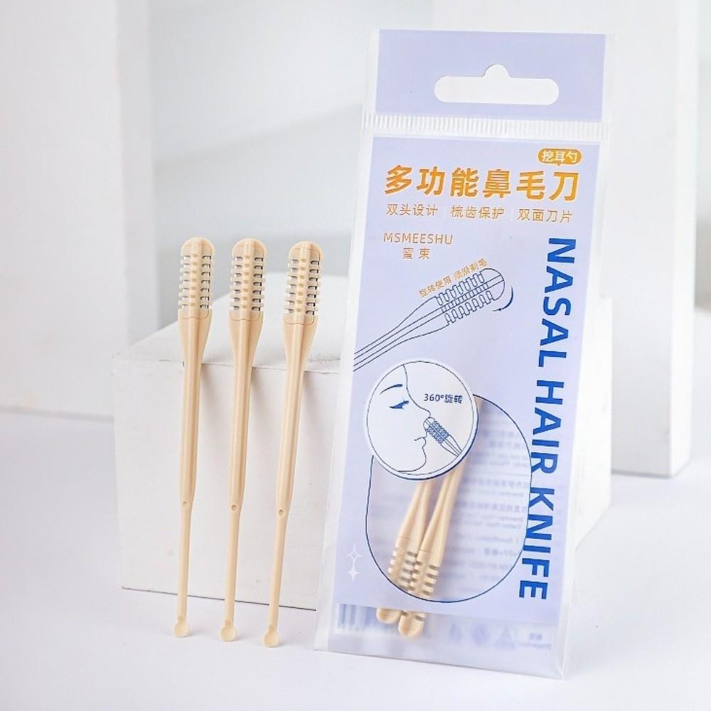 4pcs 360 Rotating Nose Ear Hair Trimmer Easy Clean Nose Hair Scissors New Nasal Clippers  Adult